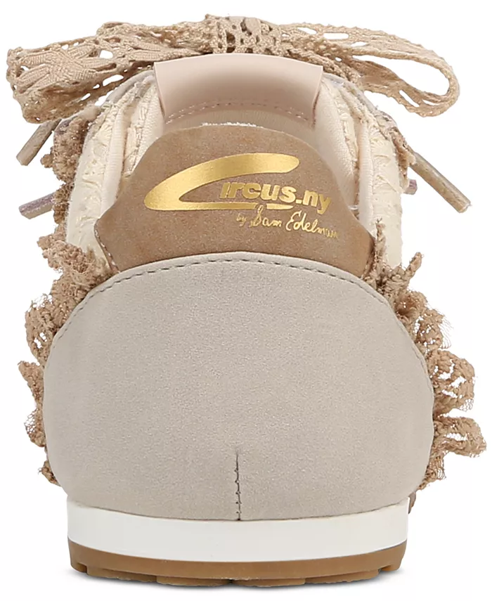Nash Кроссовки на шнуровке с кружевными рюшами Circus NY by Sam Edelman, коричневый/бежевый — фото 3