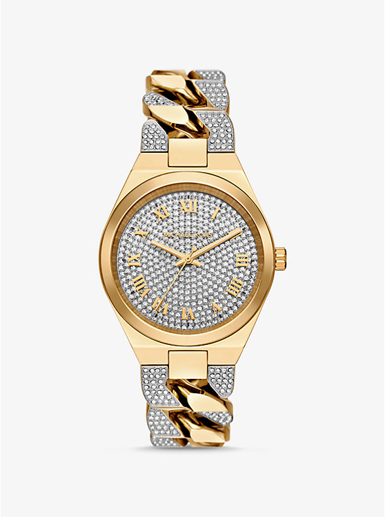 

Часы Lennox с золотистым ремешком и отделкой паве Michael Kors, золотой