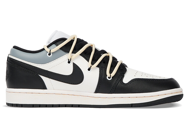 Кроссовки Air JORDAN 1 Vintage Basketball Shoes Men Low-Top Black White, черный/белый — фото 3