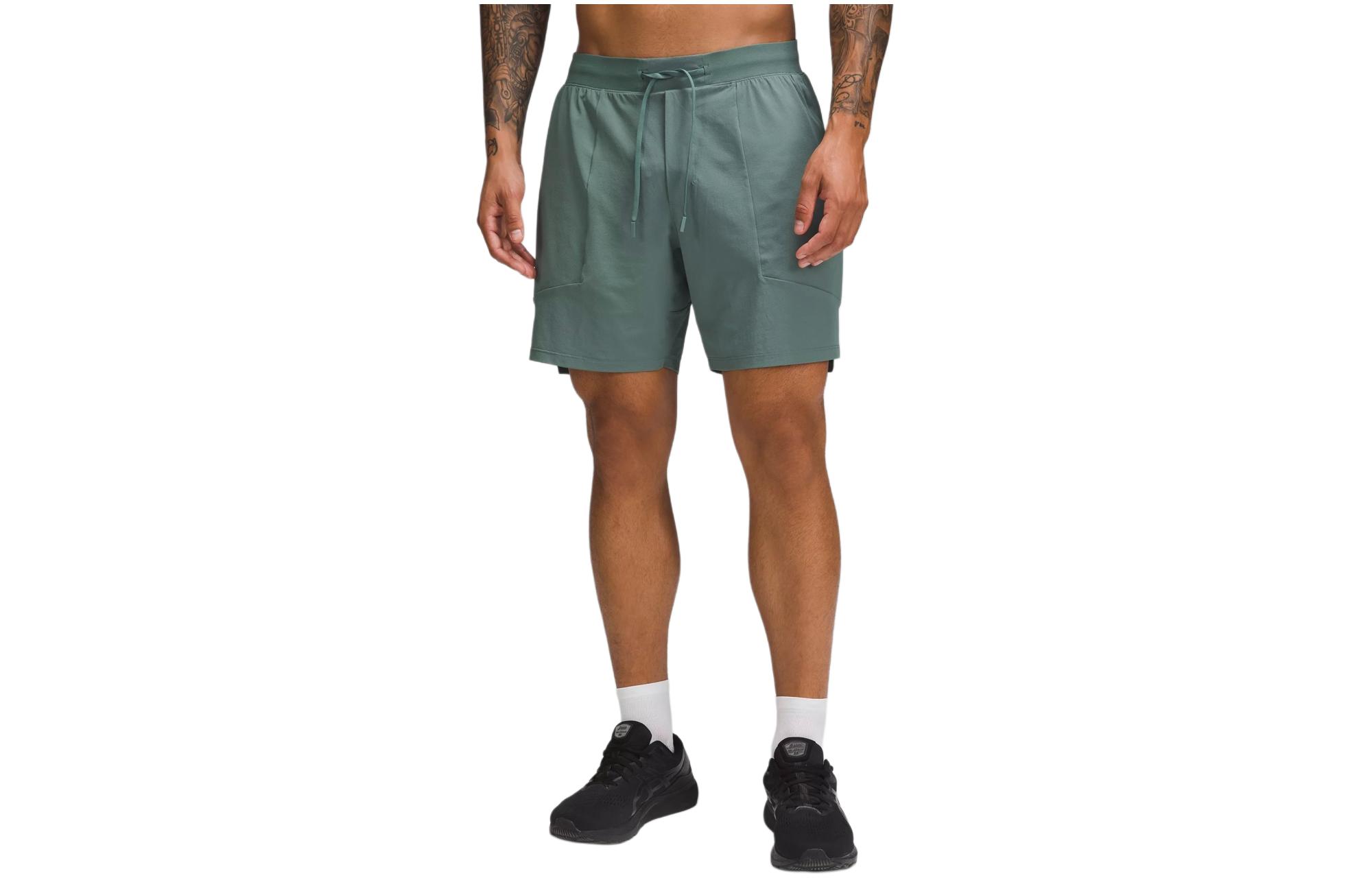 

Лицензия на тренировку Спортивные шорты мужские Lululemon, зеленый