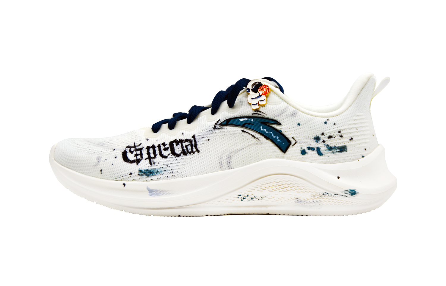 

Мужские кроссовки для тренировок, городских поездок и бега Flyknit с амортизацией, дышащие, низкие ANTA, белый