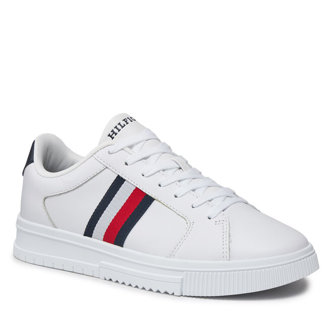 

Кроссовки Tommy Hilfiger SupercupLth Stripes, белый, Белый;серый, Кроссовки Tommy Hilfiger SupercupLth Stripes, белый