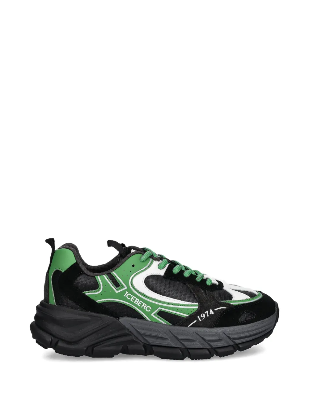 

Кроссовки с нашивками и шнуровкой Iceberg, черный