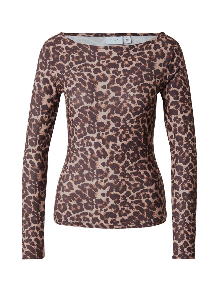 

Лонгслив VILA Shirt VILeoa, цвет beige/dark beige