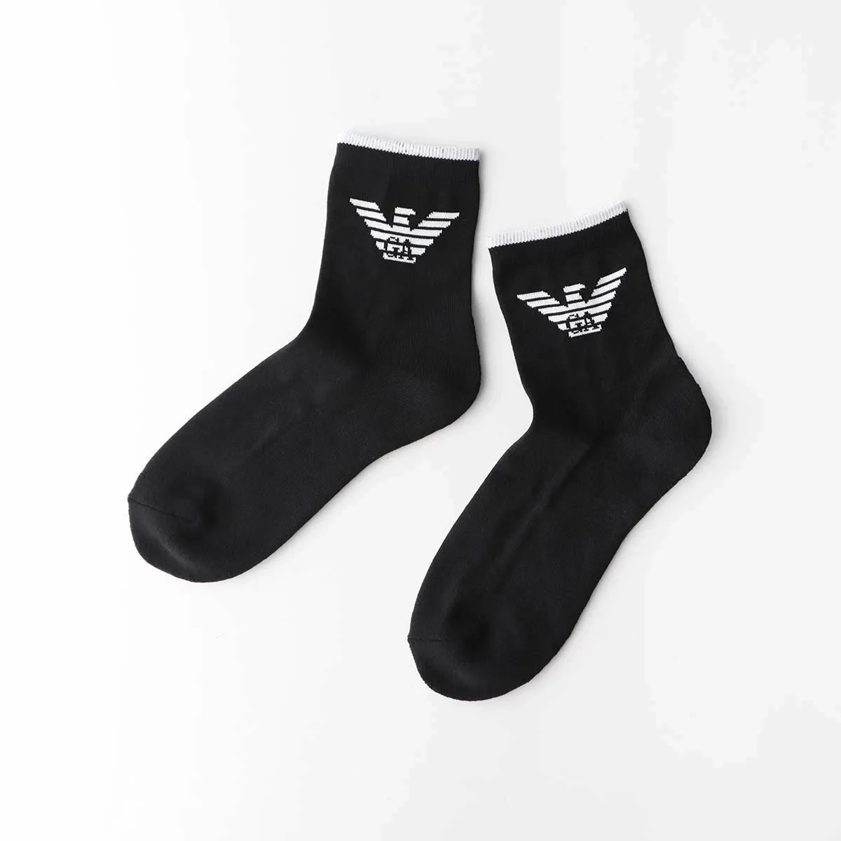 [Набор из 3 шт.] Повседневные носки Eagle с коротким ворсом Emporio Armani, 01. Black, Navy, Gray — фото 3