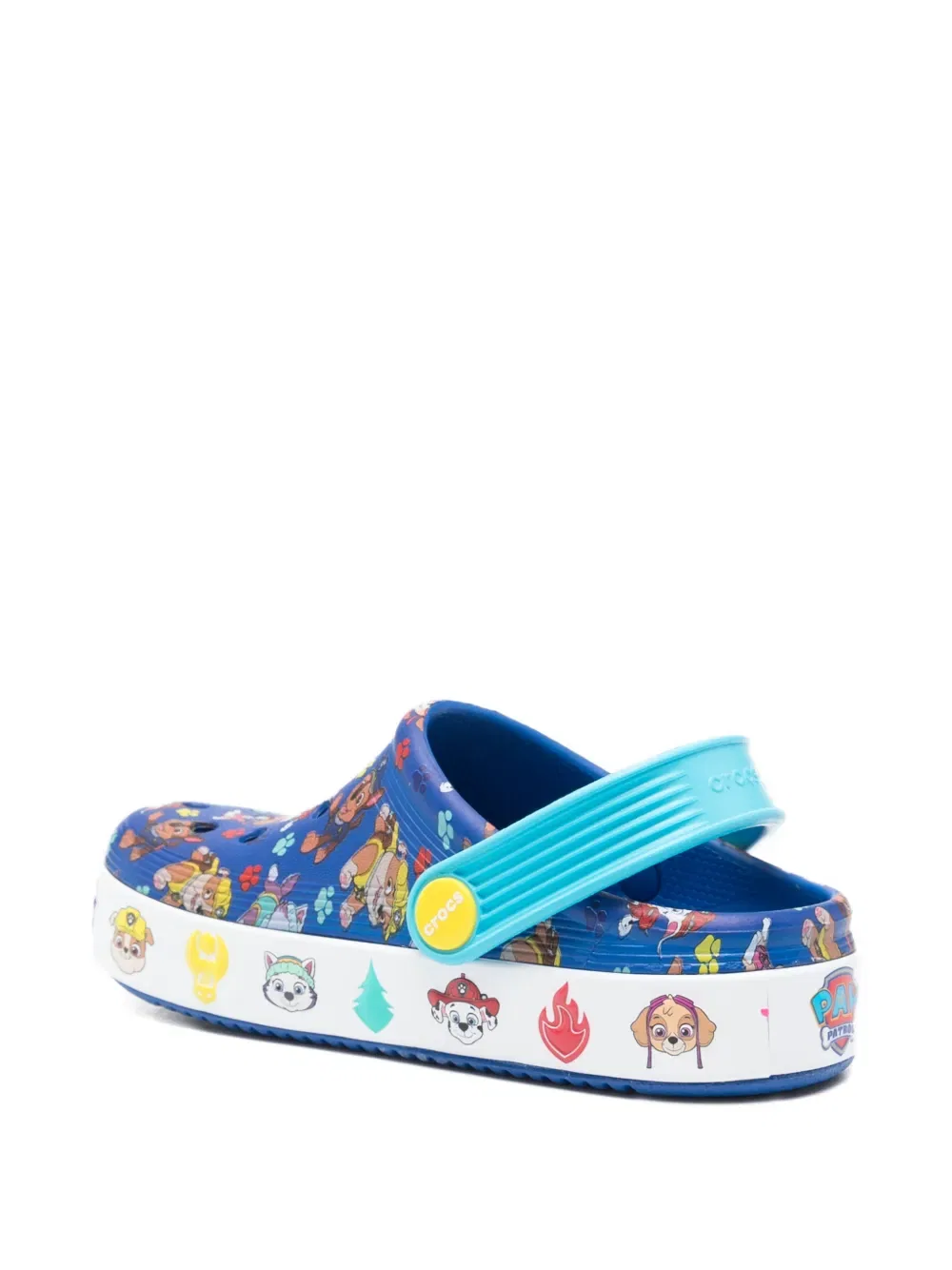 Тапочки с узором на ремешках Patrulha Canina T Off Court  Crocs Kids, синий — фото 2