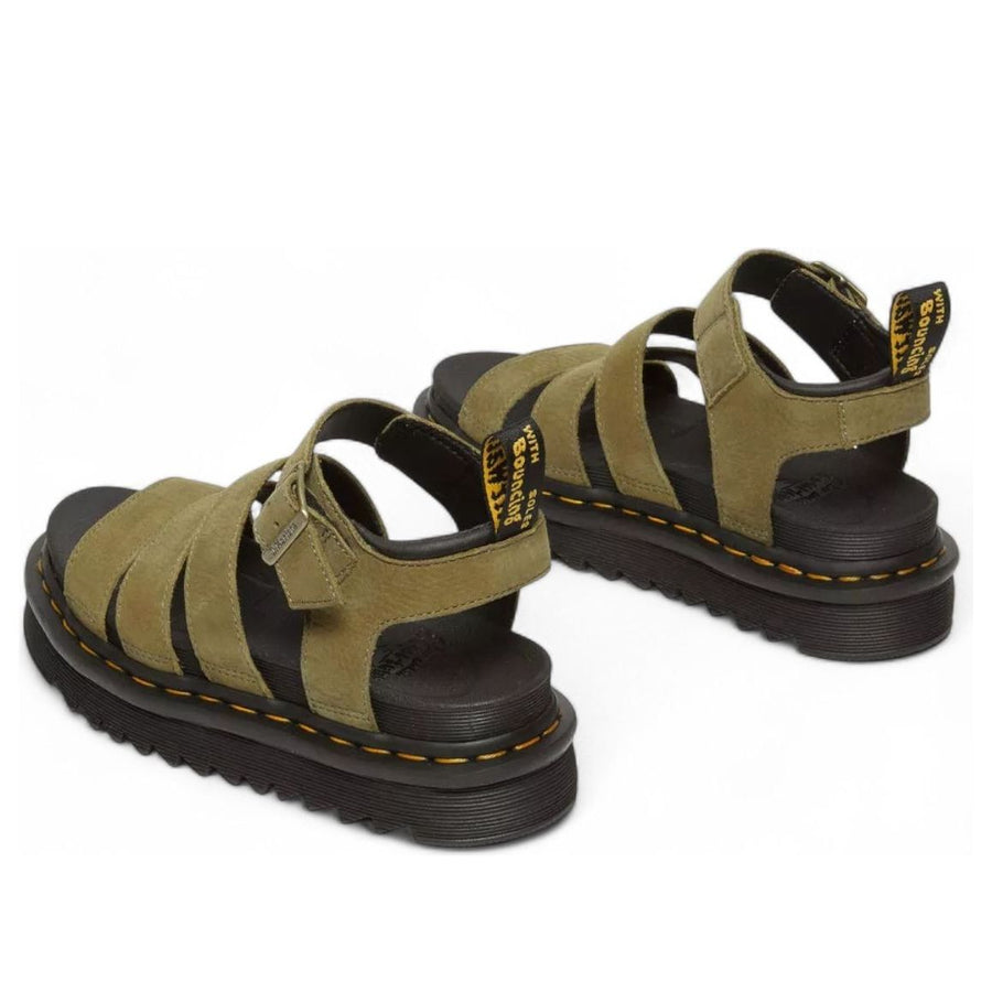 Сандалии (WMNS) Dr. Martens Blaire Tumbled Nubuck Sandals 'Muted Olive', оливкого-зеленый — фото 4