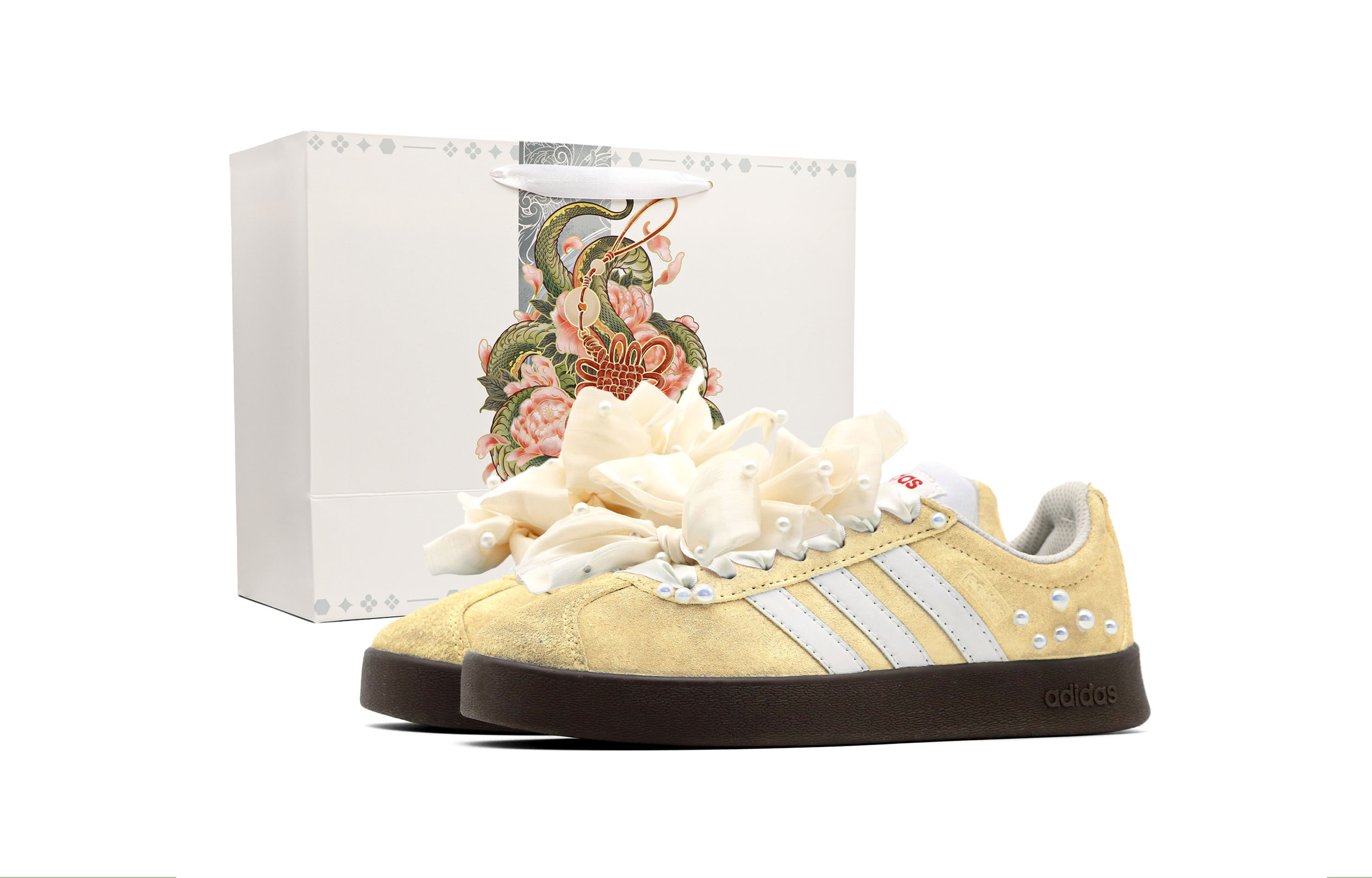 

Adidas Антискользящие устойчивые к истиранию лоу-топ скейтбордские кроссовки Amber бело-желтые, цвет White Yellow