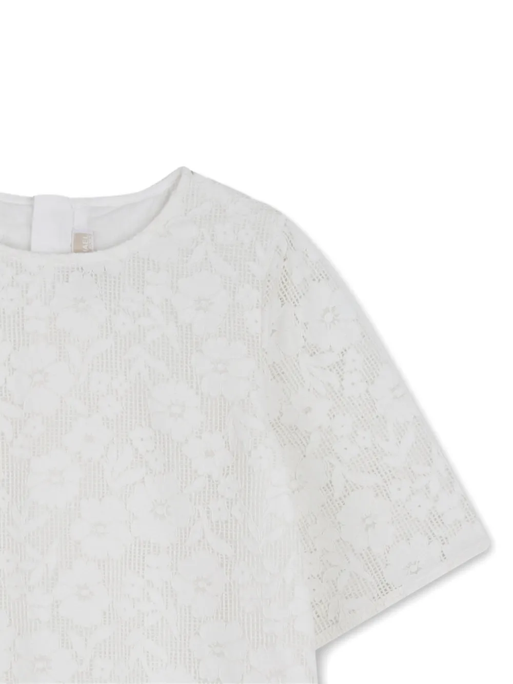 Платье с короткими рукавами и цветочным узором Michael Kors Kids, белый — фото 3
