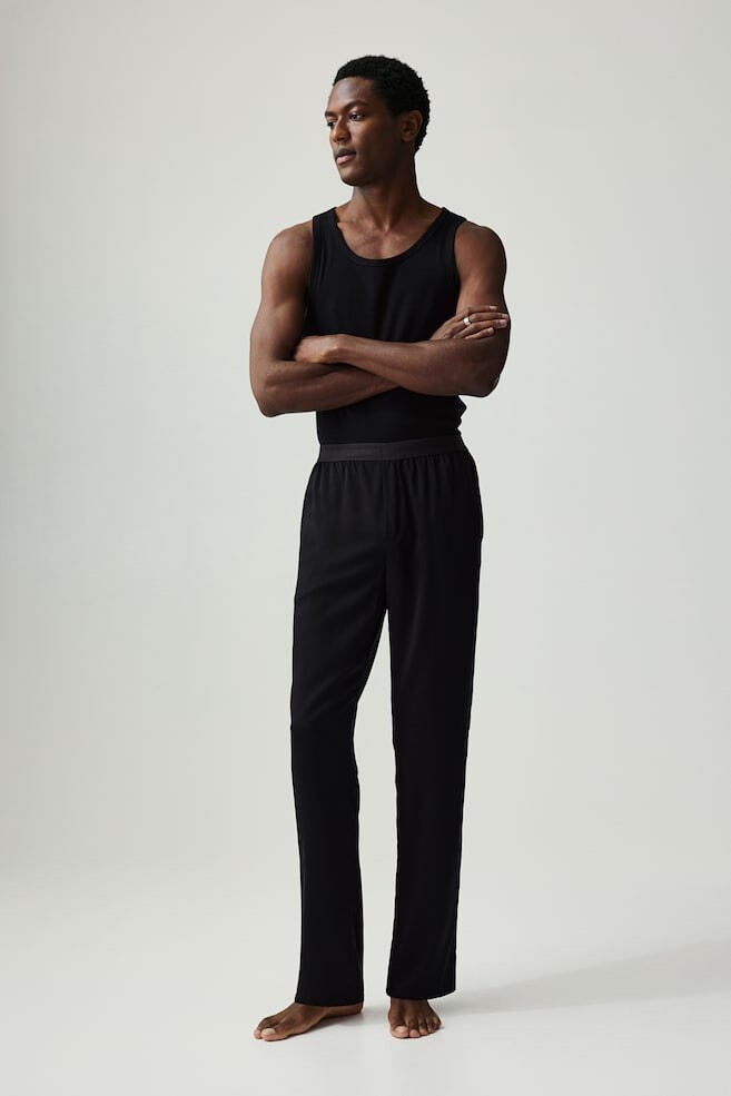 

Атласные брюки свободного кроя H&M, черный