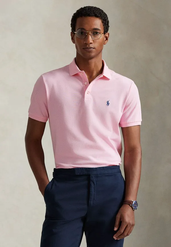 Футболка-Поло приталенного кроя из эластичной сетки Polo Ralph Lauren, Carmel Pink