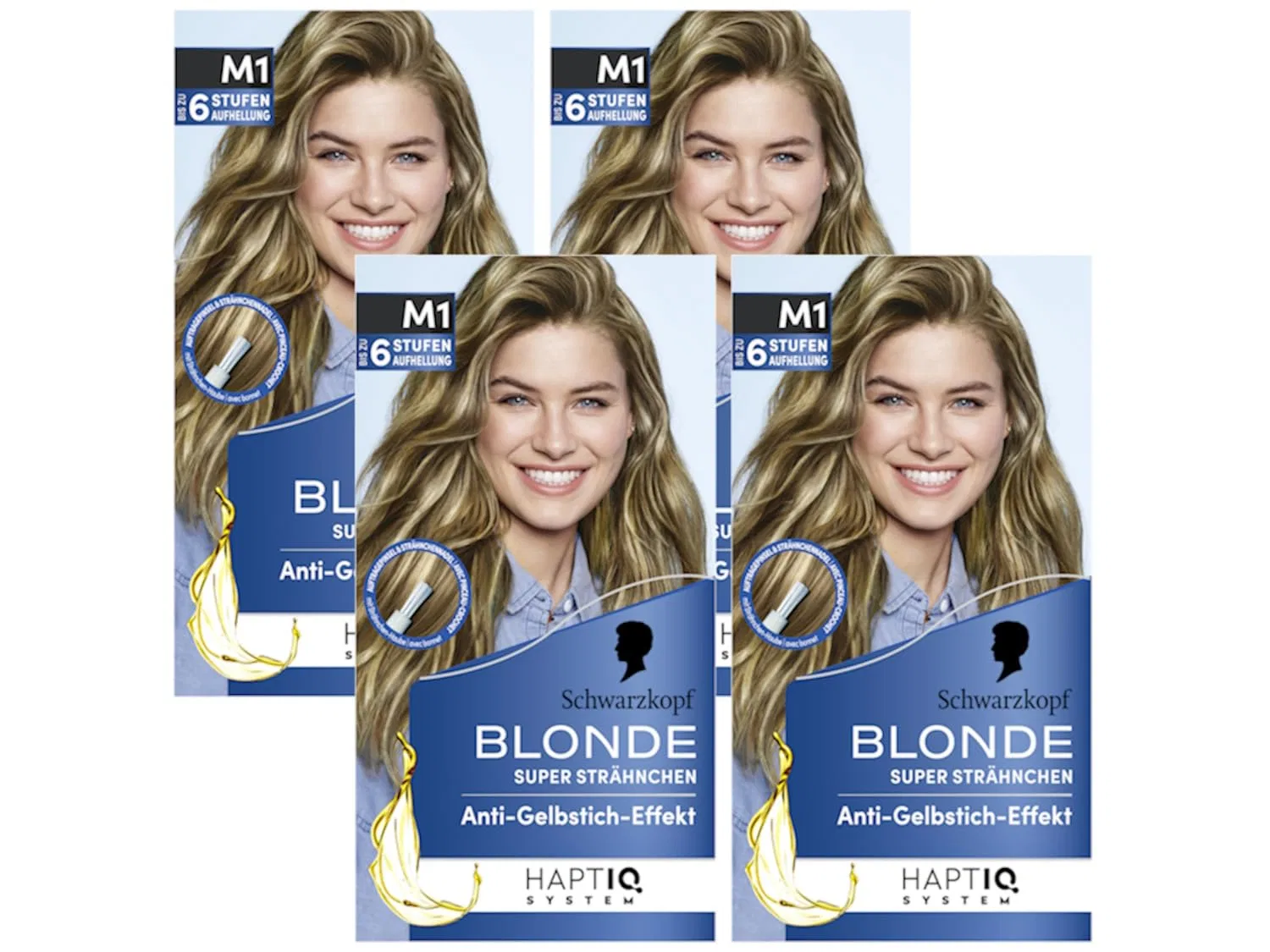 Набор для мелирования Schwarzkopf Blonde M1 Super Highlights с системой HaptIQ, 4 x 103 мл Blonde