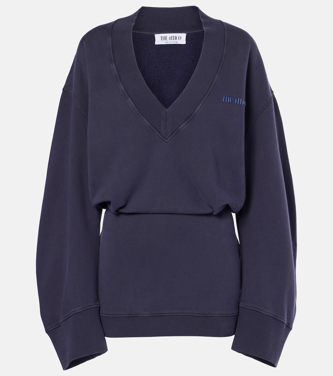 

Мини-платье из хлопкового флиса The Attico, Purple Faded