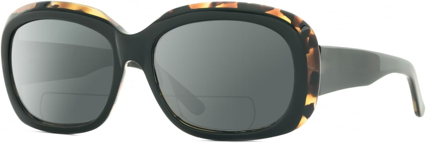 

Женские овальные поляризованные бифокальные солнцезащитные очки для чтения Woma, модные, прочные, стильные, современные, спортивные Reptile, Black Tortoise Havana/Smoke Grey