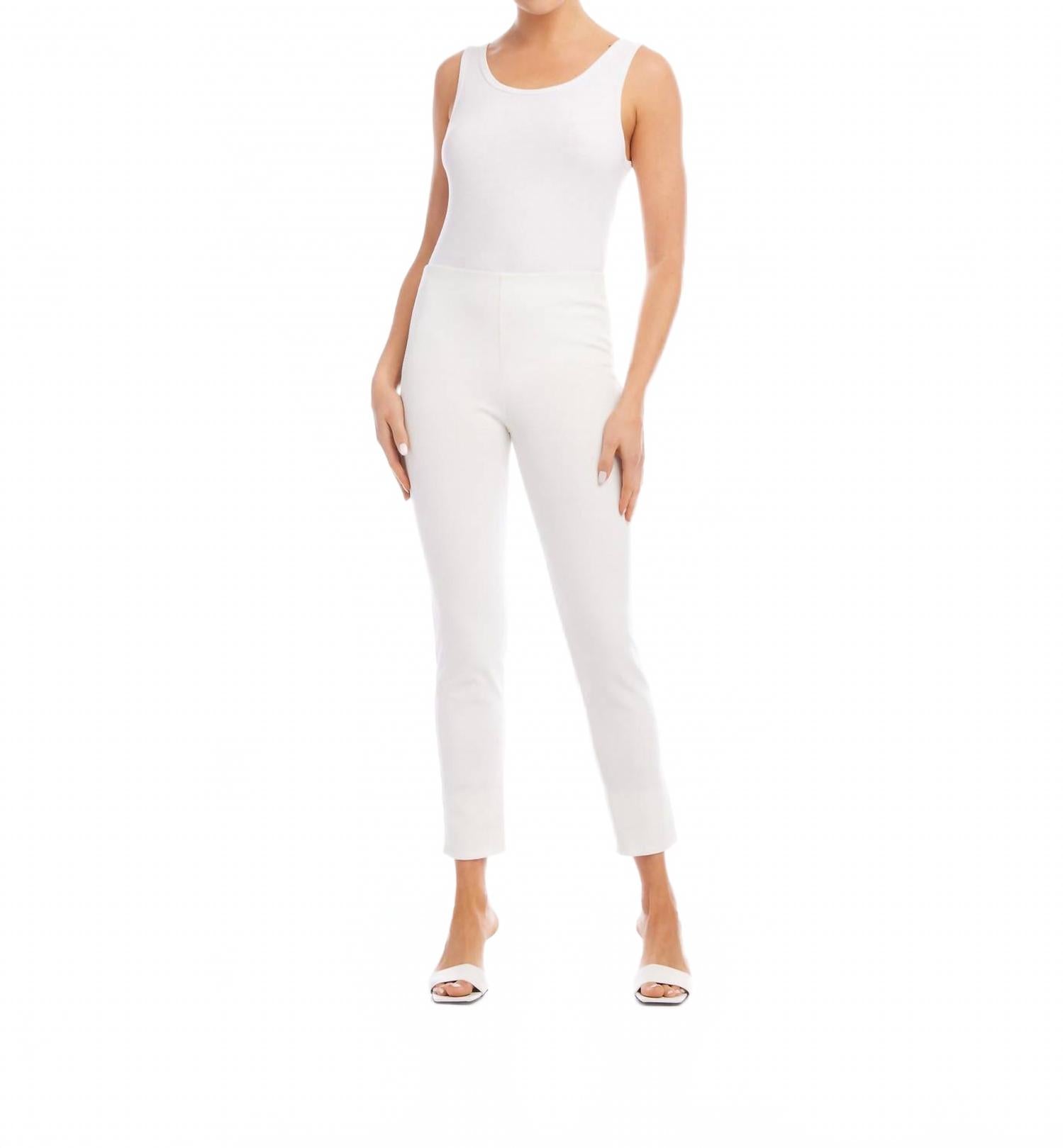 

Белые брюки с разрезом на щиколотке и застежкой-молнией Fifteen Twenty, белый