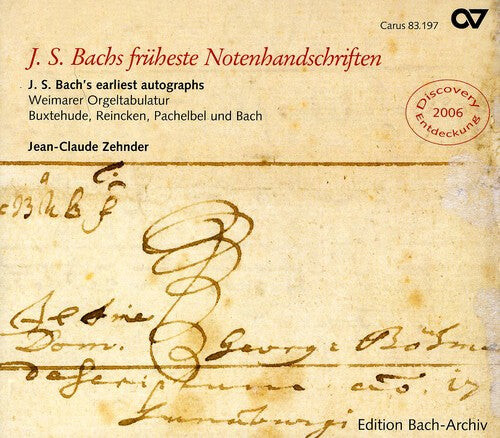 

CD диск Buxtehude / Bach / Zehnder: J.S. Bach Earliest Autograph