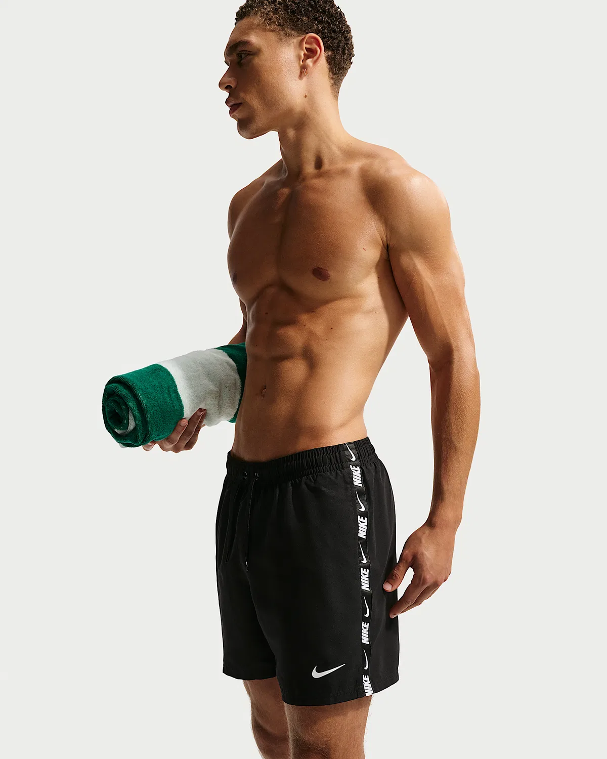 Мужские плавательные шорты Nike Swim Breaker 5" с подкладкой, Black — фото 4