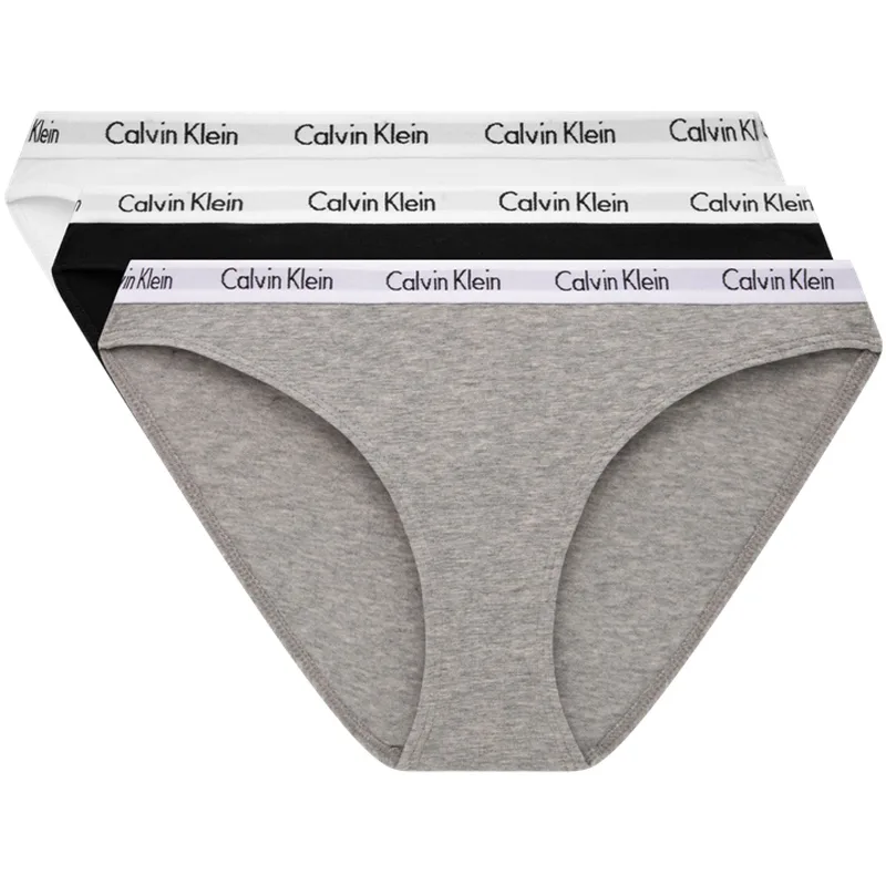 Женские трусы 3 шт Calvin Klein, MP1-Space Black/Coconut Gray/Moon White — фото 3