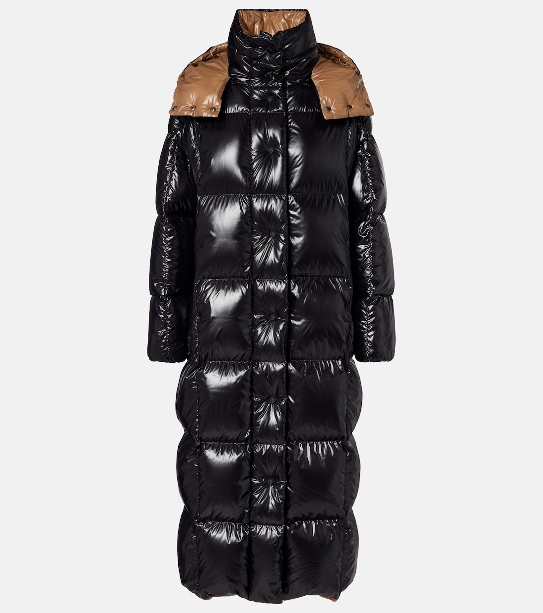 

Стеганое пальто из парнаибы Moncler, черный