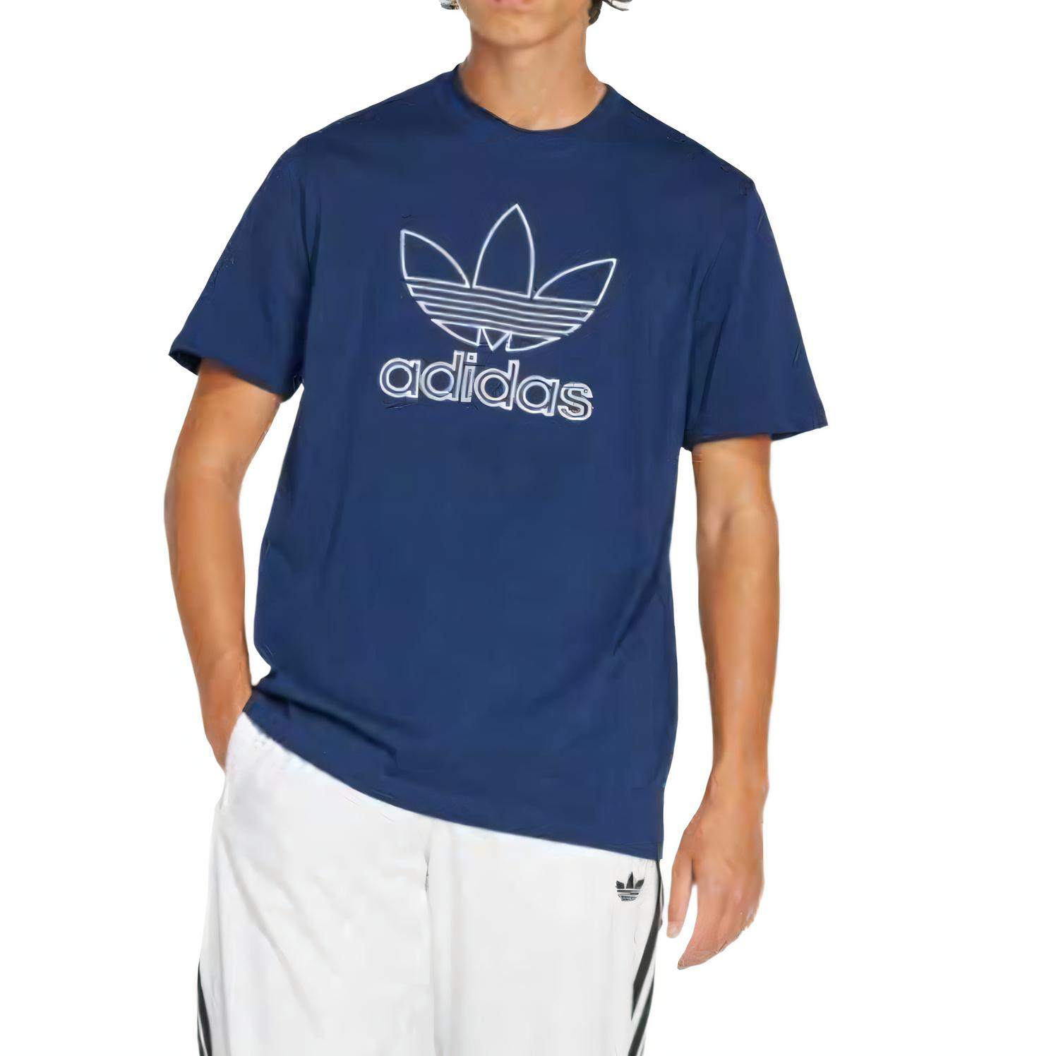Adicolor Outline Trefoil футболка Adidas Originals, темно-синий — фото 4