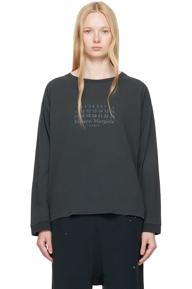 

Футболка с цифрами Maison Margiela, черный