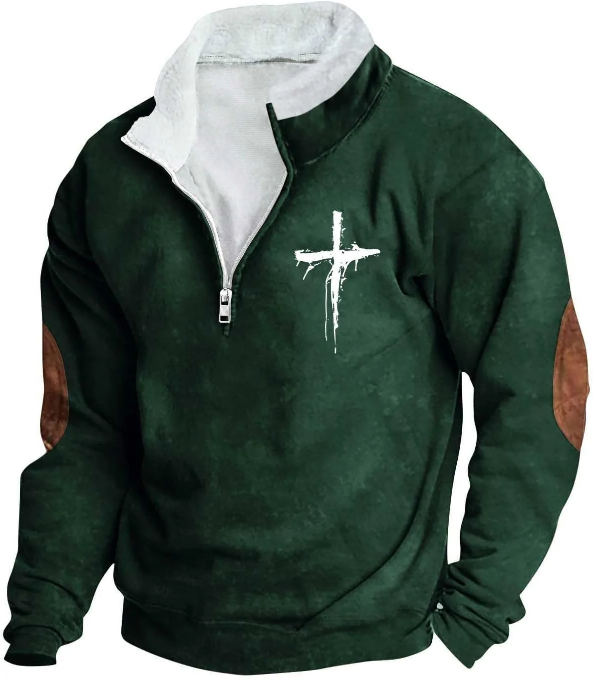 

Толстовка с капюшоном для мужчин, стойка, молния, флис AGWOLF