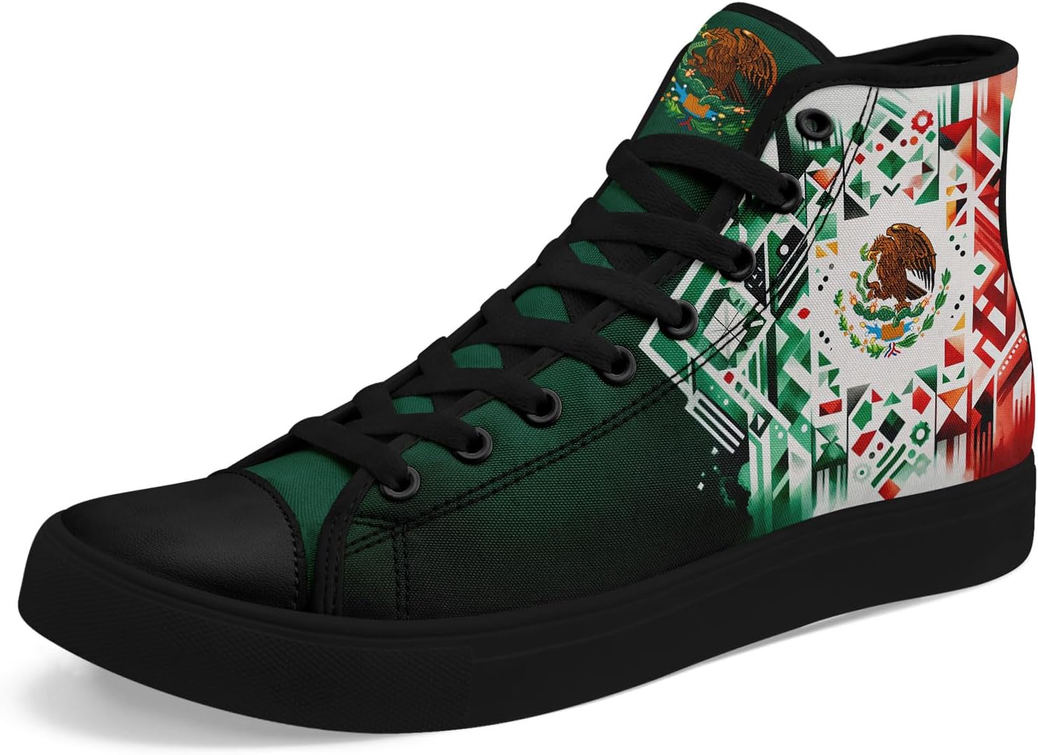 

Высокие кеды на шнуровке AWSOLE с флагом Мексики для мужчин и женщин, унисекс, стильные дышащие кроссовки с черепами, модная обувь на плоской подошве, белый/черный/красный/зеленый/темно-зеленый