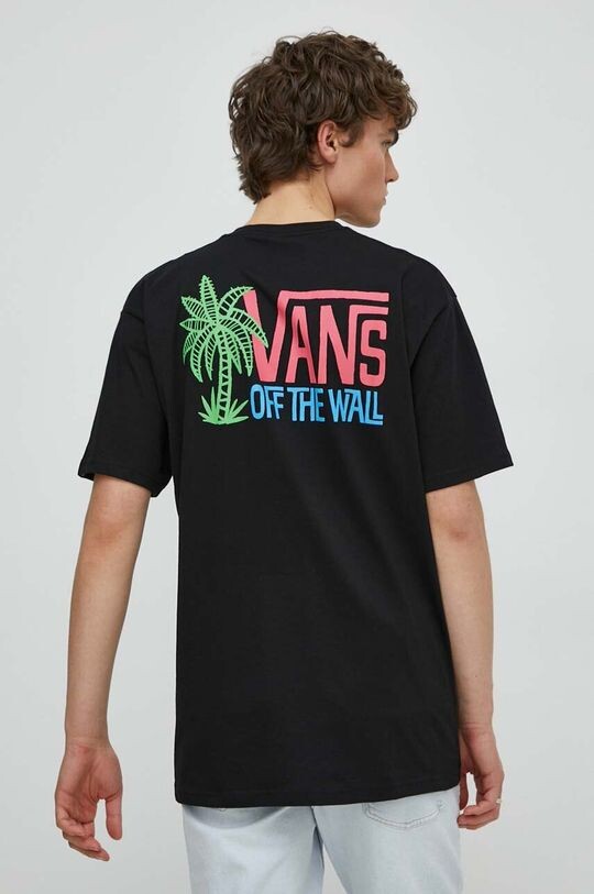 

Хлопковая футболка Vans, черный