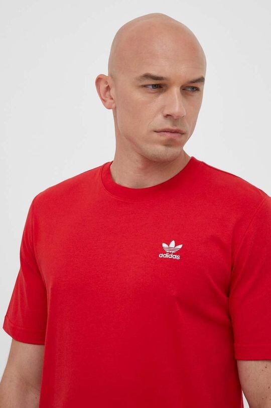 

Хлопковая футболка adidas Originals, красный