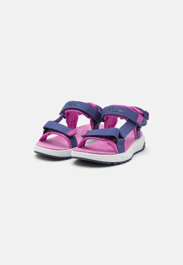 Прогулочные сандалии люсефьорда Trollkids, Violet Blue/Navy/Mallow Pink — фото 2