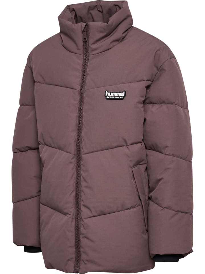 Детская куртка Hummel Zip Jacket Hmljr Puffer Kids в цвете PEPPERCORN Hummel — фото 4