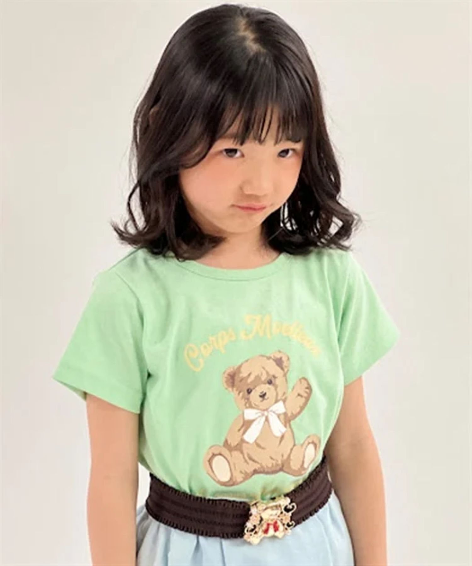 Футболка с улыбающимся медведем Axes femme kids, Mint — фото 2