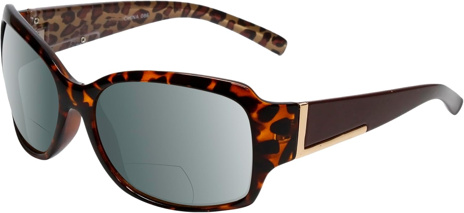 

Солнцезащитные очки для чтения Calabria RE3560BF-AP с бифокальными линзами, поляризованные или неполяризованные, женские, модные, Tortoise Havana Cheetah/Polarized Smoke Grey