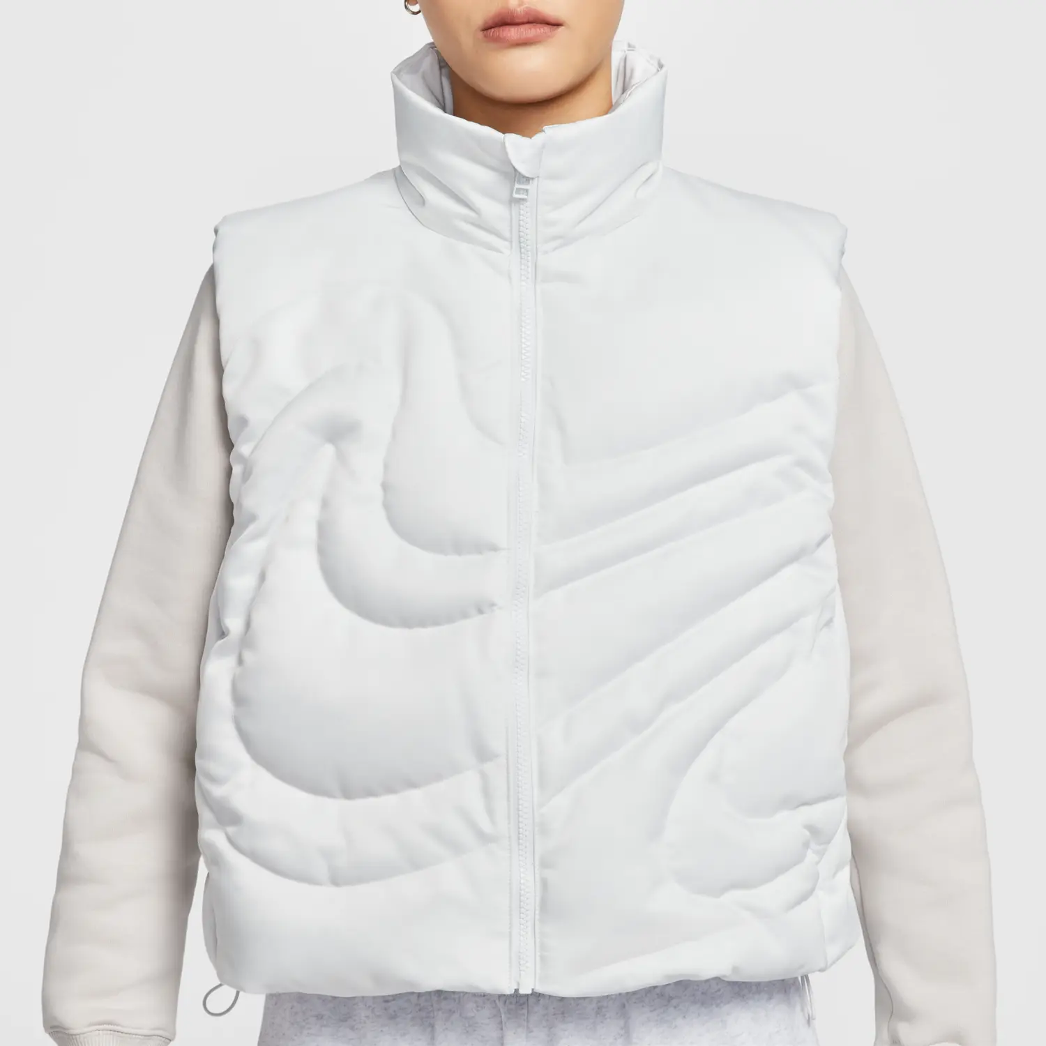 Жилет (WMNS) Nike Sportswear Swoosh Series Oversized Down Vest 'Summit White' — фото 3