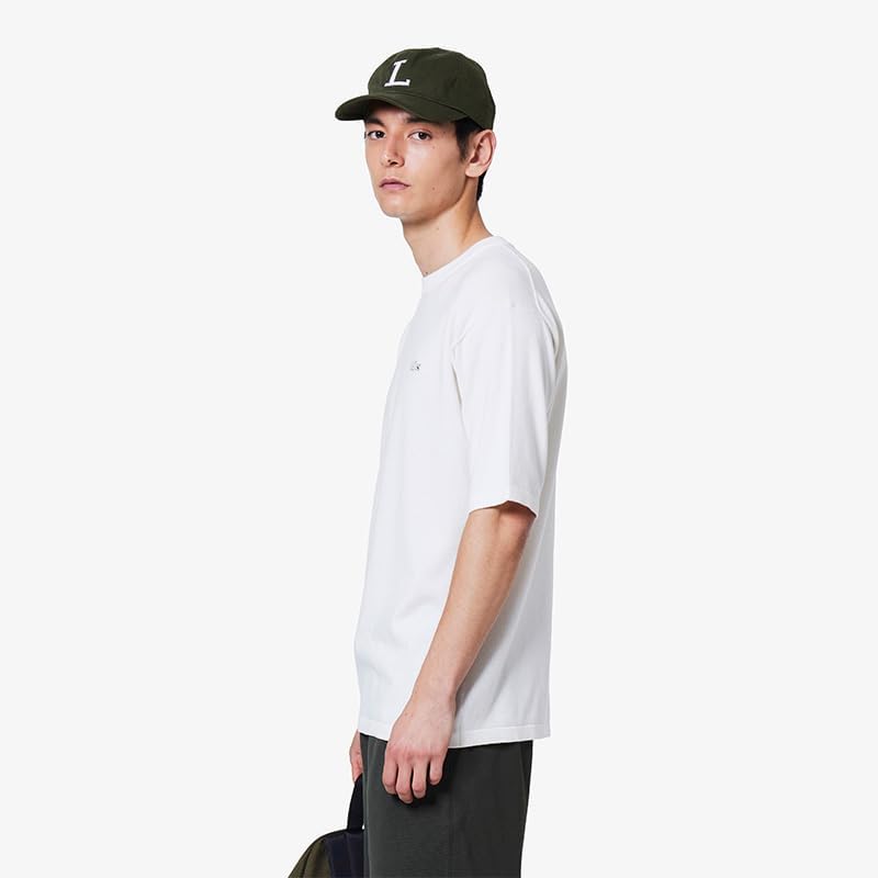 Мужская повседневная трикотажная футболка Lacoste в трехцветном меланжевом исполнении, светло-бежевый — фото 4