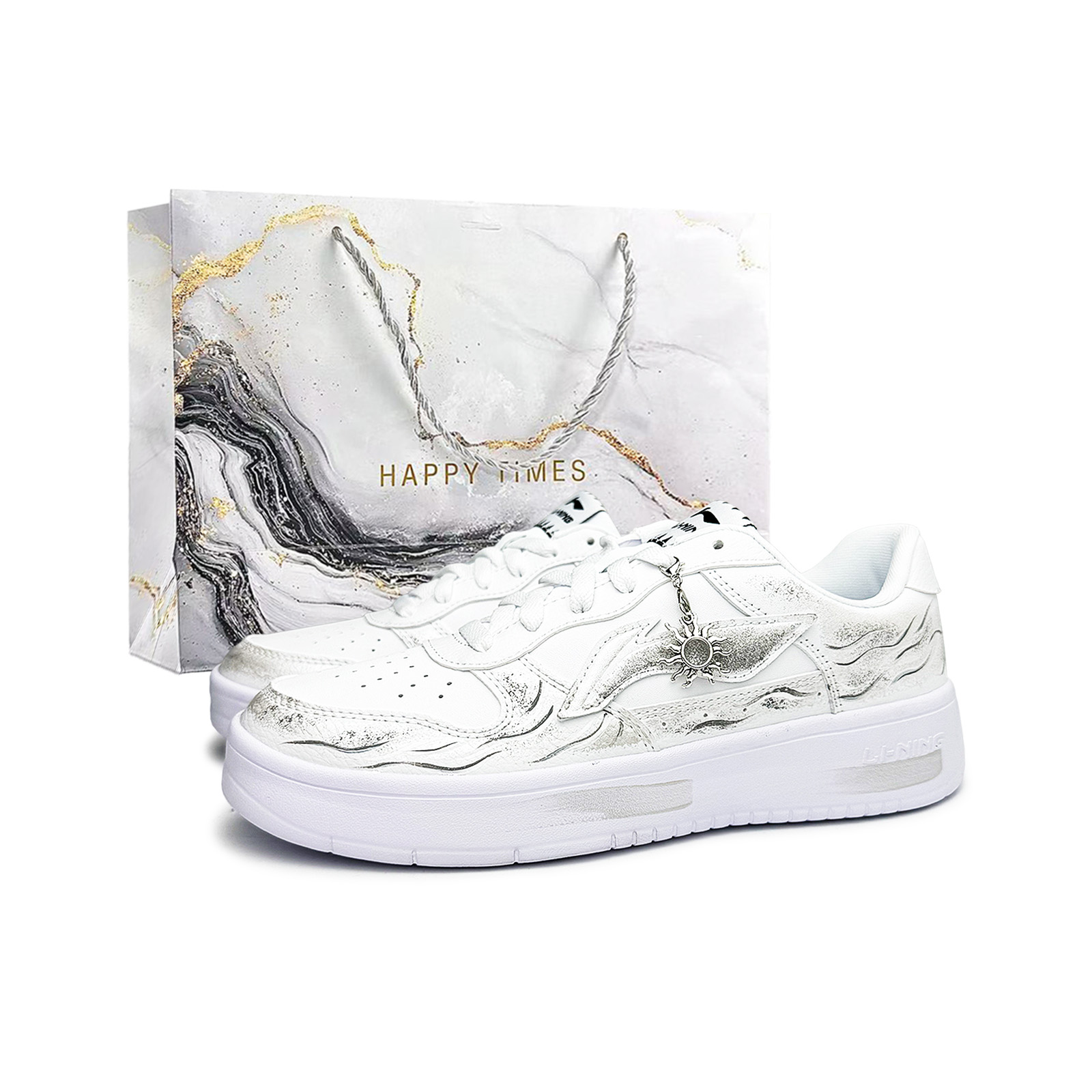 

Непромокаемые лодки понтон не скользящие легкие лоу-топ скейтборд обувь мужские LINING, светло-серый