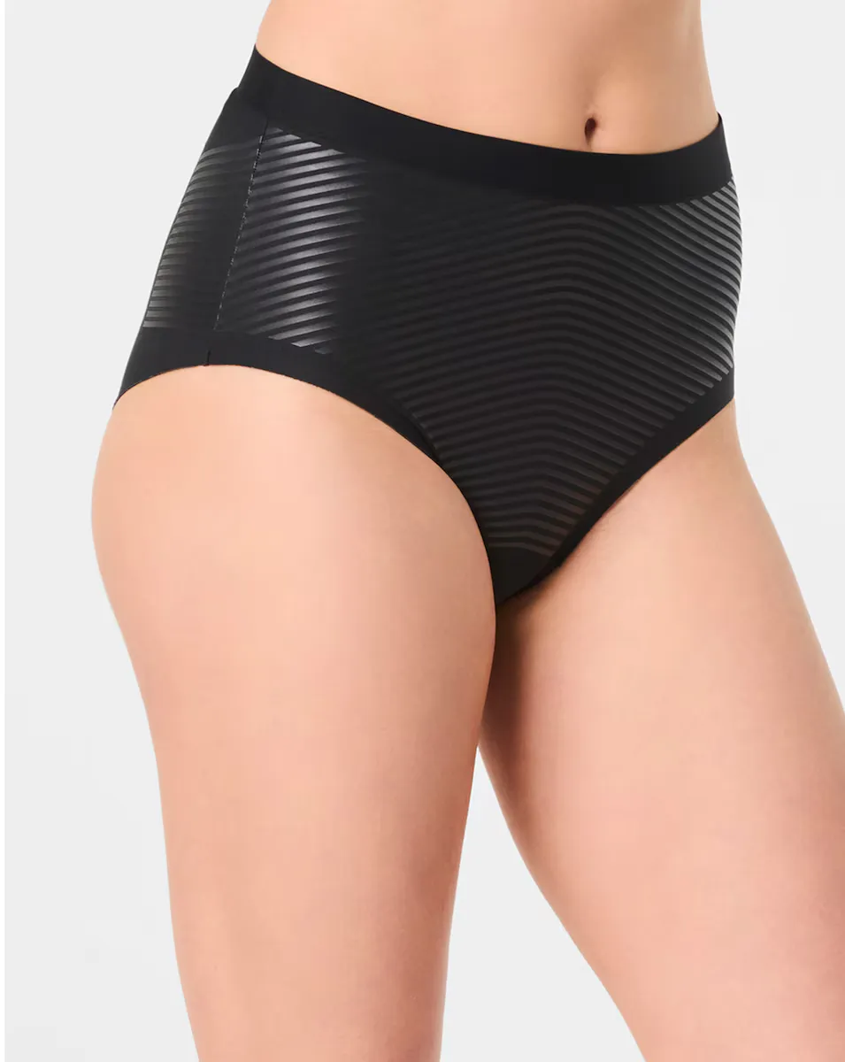 

Трусы с завышенной талией из хлопка Spanx, чёрный