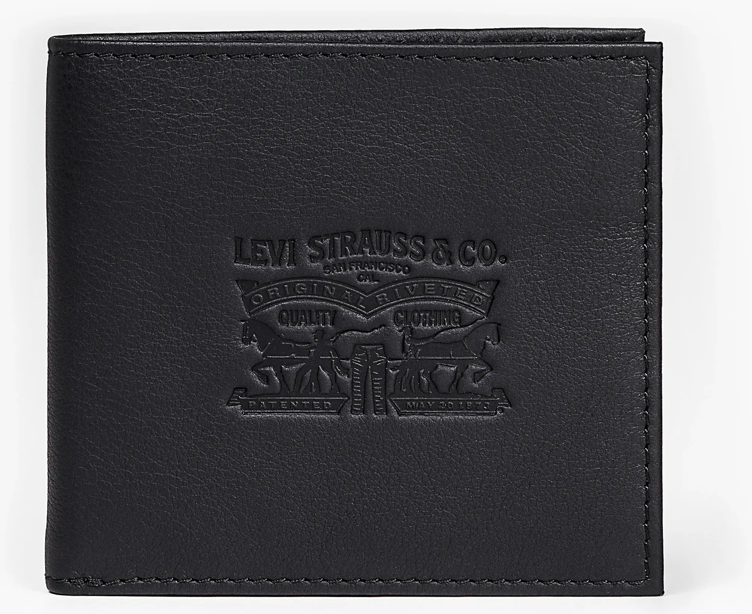 

Кошелек Levi's "VINTAGE TWO HORSE BIFOLD COIN WALLET", мужской кошелек из натуральной кожи, черный