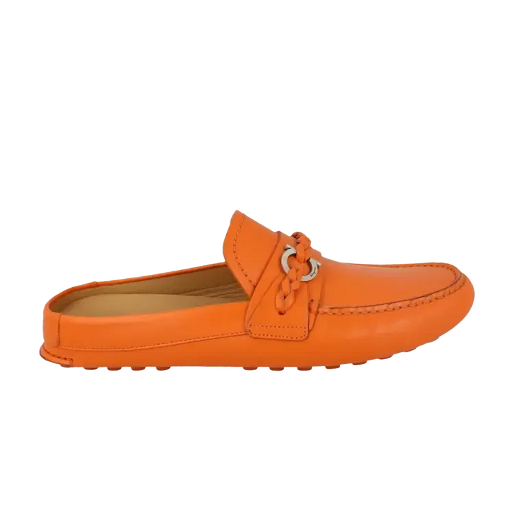 Шлепанцы кожаные Ferragamo Grand, оранжевый