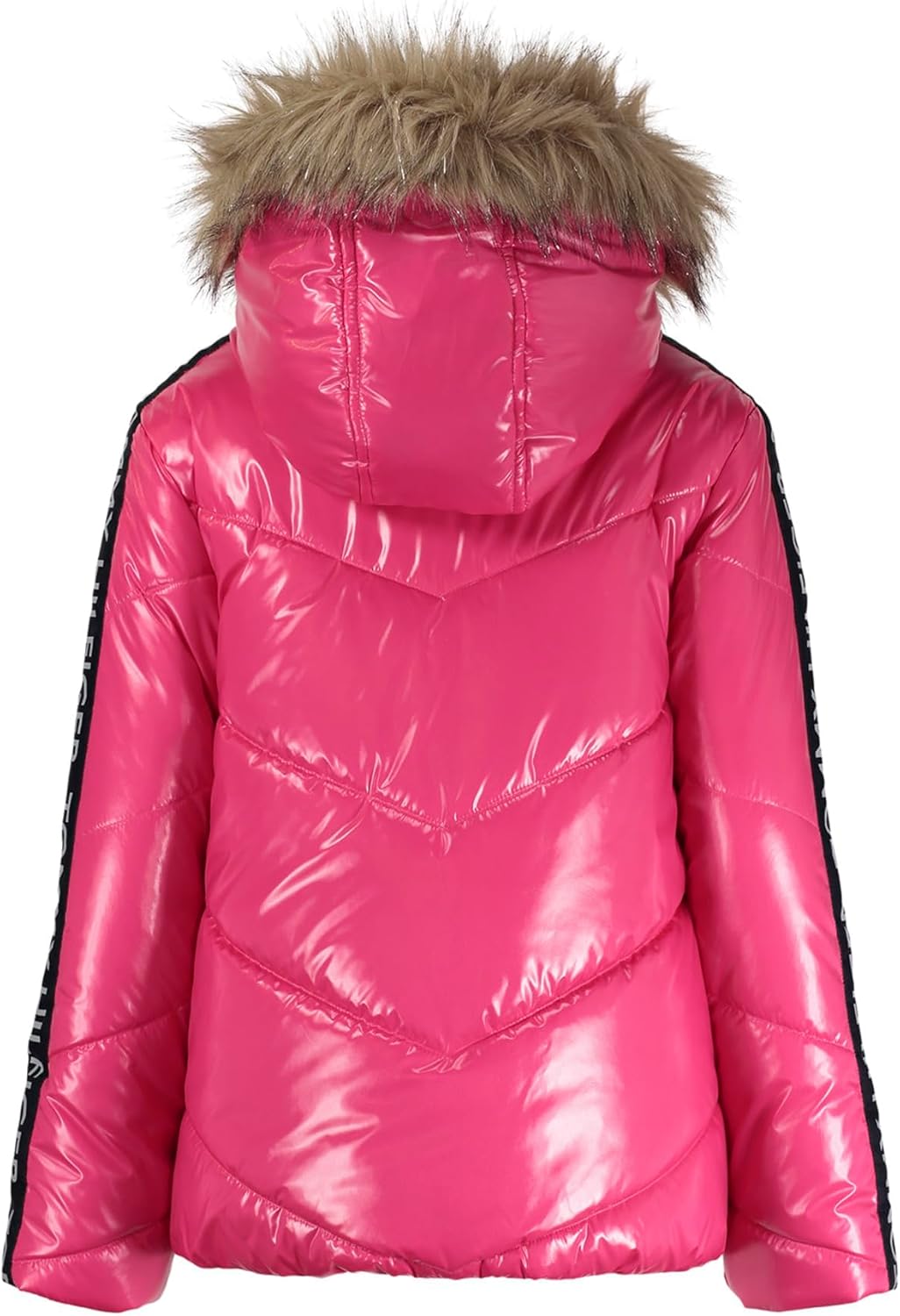 Женская стеганая куртка Tommy Hilfiger Chevron (для детей старшего возраста), Chevron Fuchsia Purple — фото 3