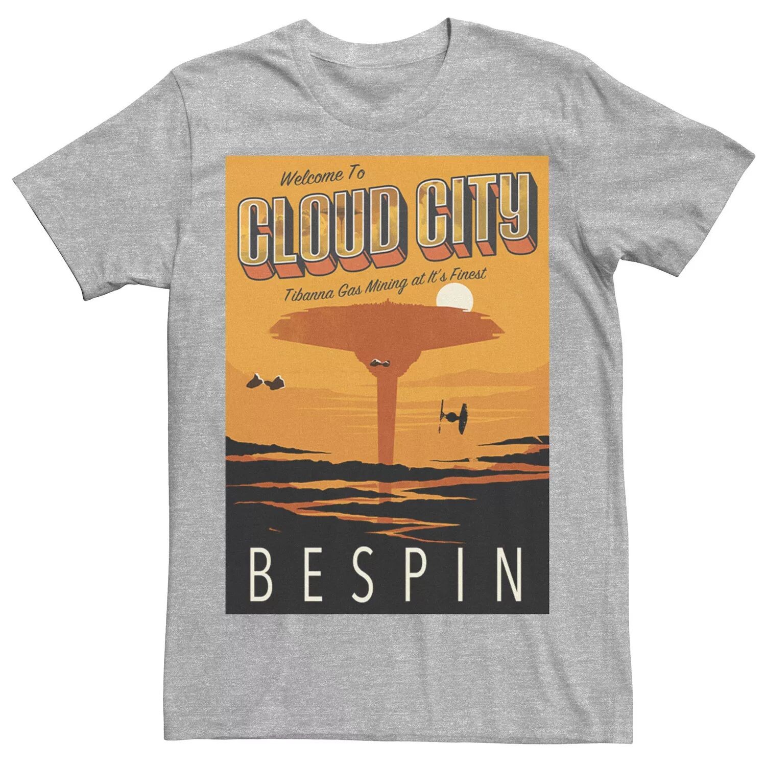 

Мужская футболка с плакатом Cloud City Bespin Sunset Star Wars