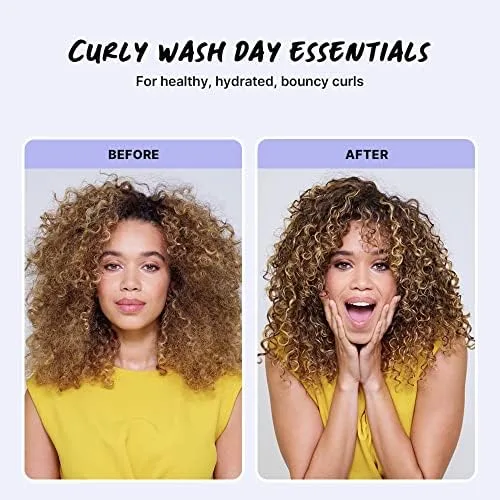 Набор для мытья волос COLOR WOW Cleanse & Quench для кудрявых волос: шампунь HOOKED 100% Clean с технологией фиксации у корней и увлажняющий кондиционер COCO-MOTION. — фото 3