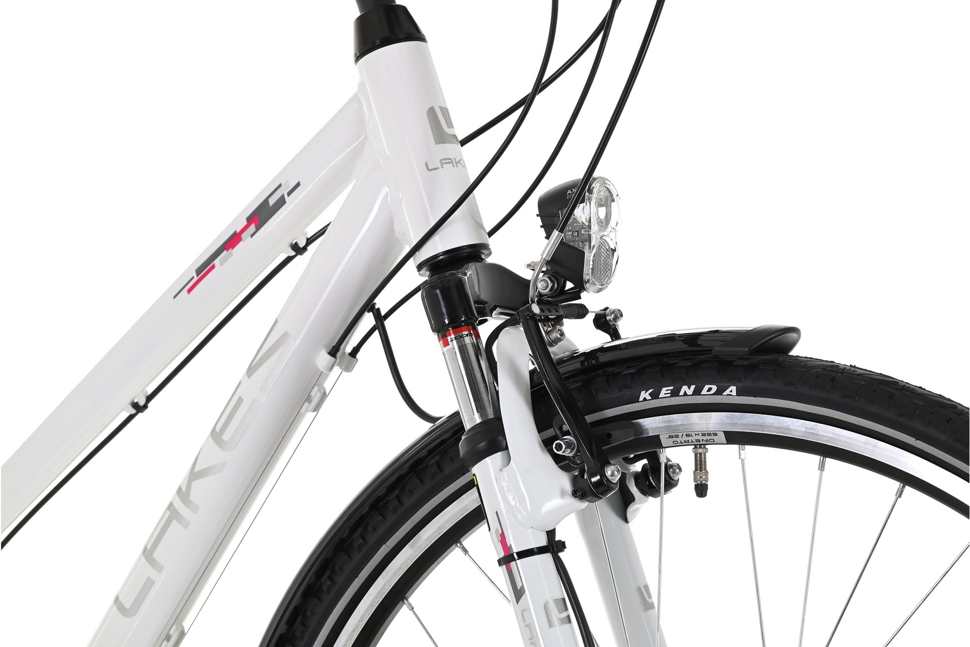 Треккинговый велосипед Lakes Arco 80 - 28 дюймов - Damen Sport - 2024, цвет Weiß|white/silver/berry — фото 3