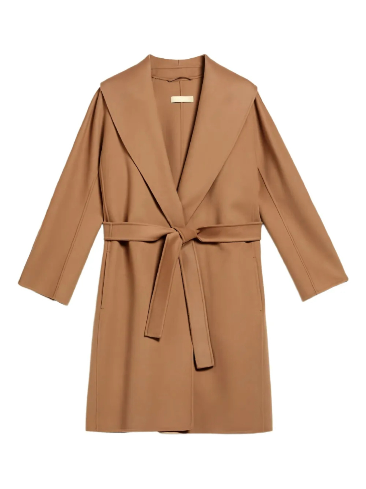 

'S Max Mara шерстяное пальто с поясом и воротником-шалью, коричневый