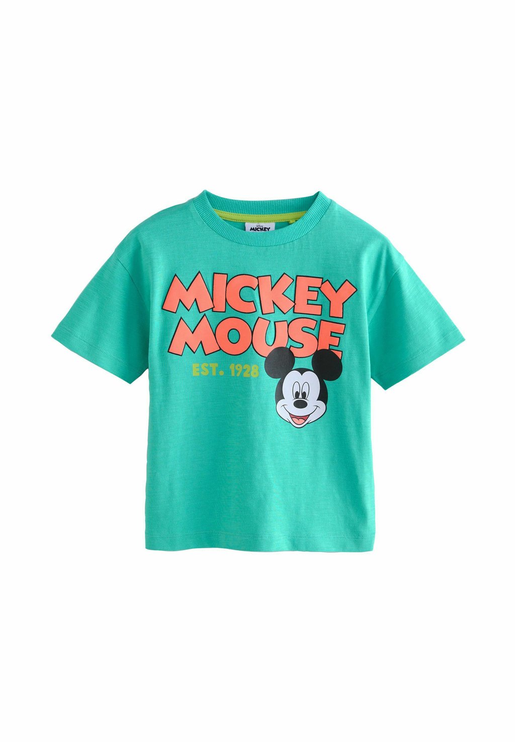 

Футболка с принтом MICKEY MOUSE SHORT SLEEVE Next, бирюзовый