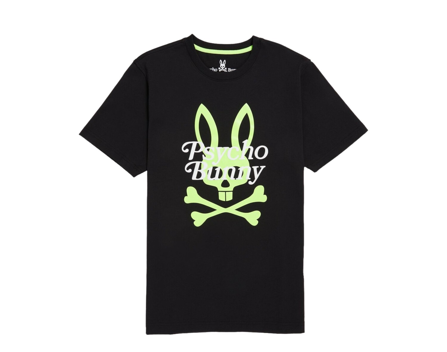 

Черная мужская футболка с принтом Psycho Bunny Cortlandt B6U963U1PC-BLK, черный