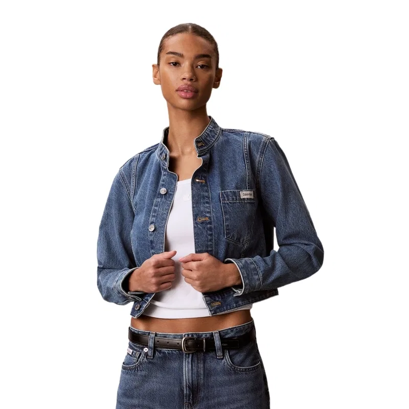 Джинсовая куртка женская Calvin Klein, YRE-Denim Blue — фото 4