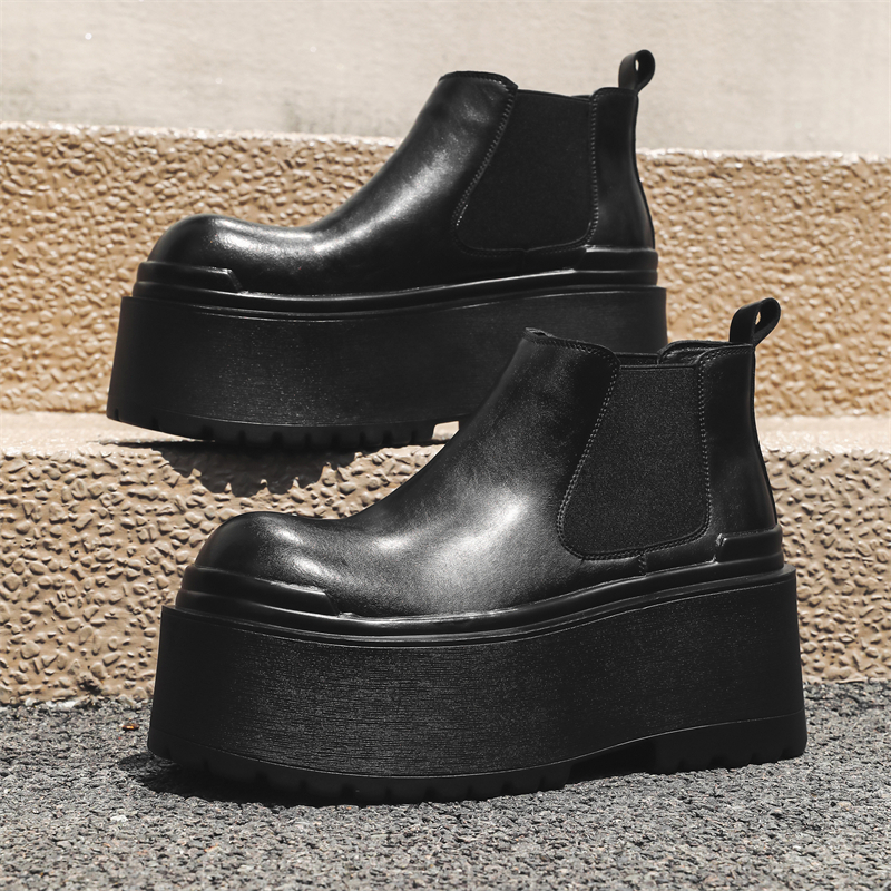 Chi Wolf Челси ботинки мужские черные с подкладкой из черного флиса, цвет Black Fleece-Lined — фото 3