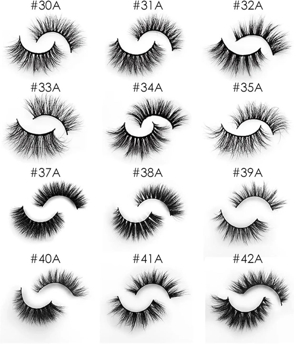 Ресницы UAMOU 3D Mink Lashes, 20 пар, черные — фото 3