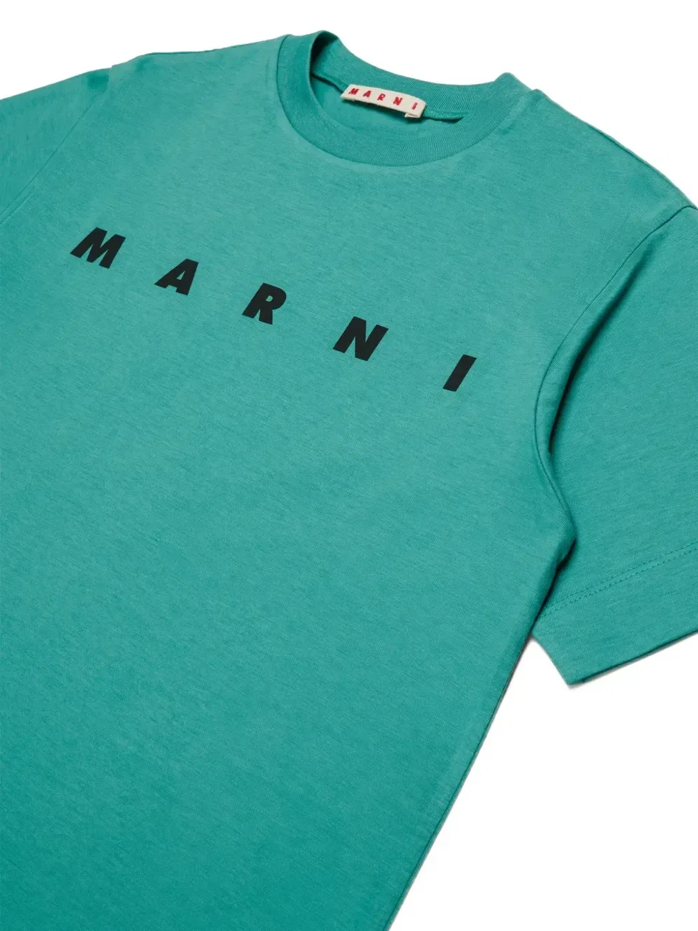 Хлопковая футболка с логотипом Marni Kids, синий — фото 3